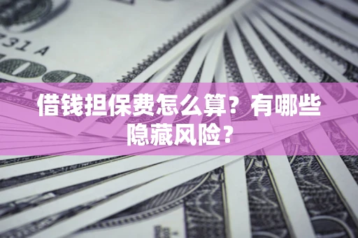 济南借钱担保费怎么算？有哪些隐藏风险？