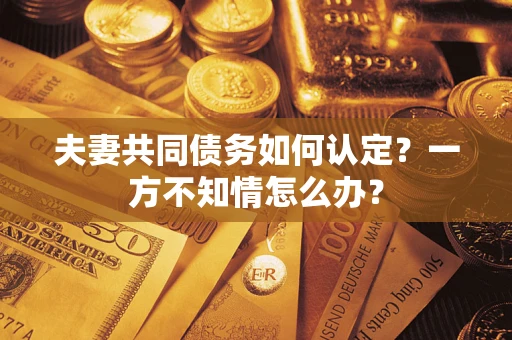 济南夫妻共同债务如何认定？一方不知情怎么办？