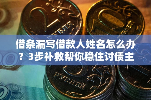 济南借条漏写借款人姓名怎么办？3步补救帮你稳住讨债主动权