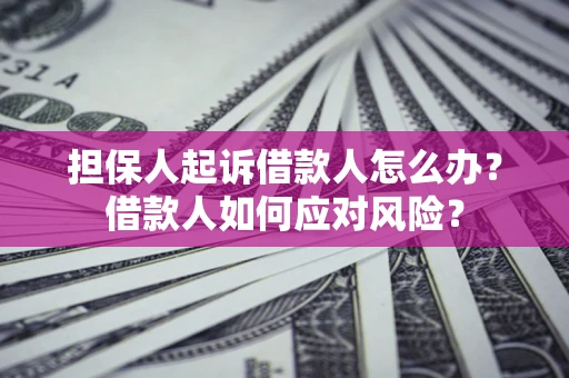 济南担保人起诉借款人怎么办？借款人如何应对风险？