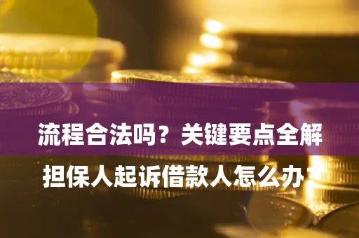 济南

担保人起诉借款人怎么办？流程合法吗？关键要点全解析