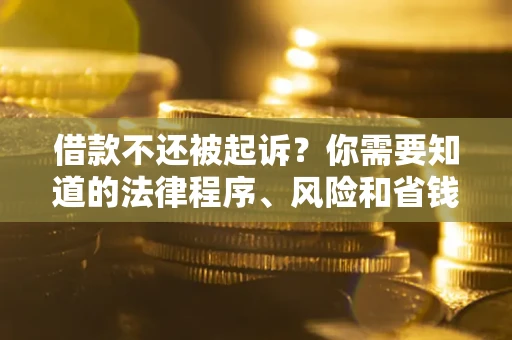 济南借款不还被起诉？你需要知道的法律程序、风险和省钱技巧