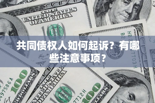 济南共同债权人如何起诉？有哪些注意事项？